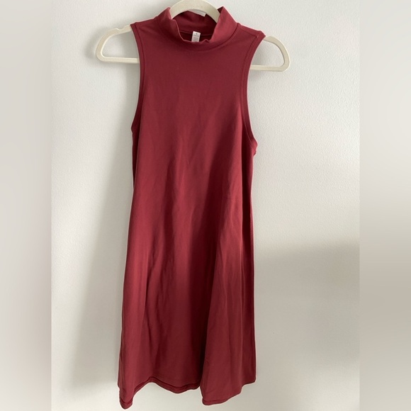 LULULEMON All Aligned A-line Mini Dress Burned Red Chianti 4 - Picture 2 of 9
